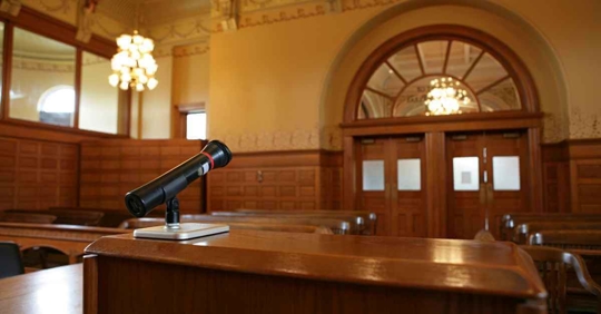 An open courtroom