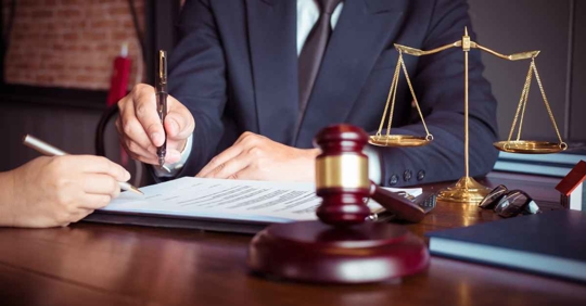 An attorney working on something